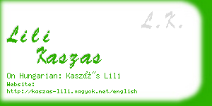lili kaszas business card